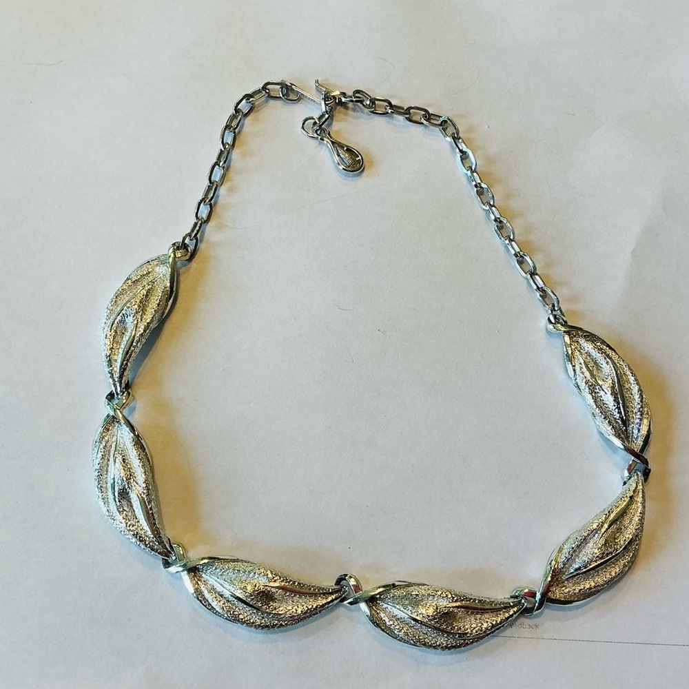 Elegant Vintage Coro Pegasus Silver toned Necklace
